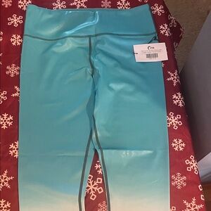 Zyia teal venom metallic ombré light and tight hi-rise Legging